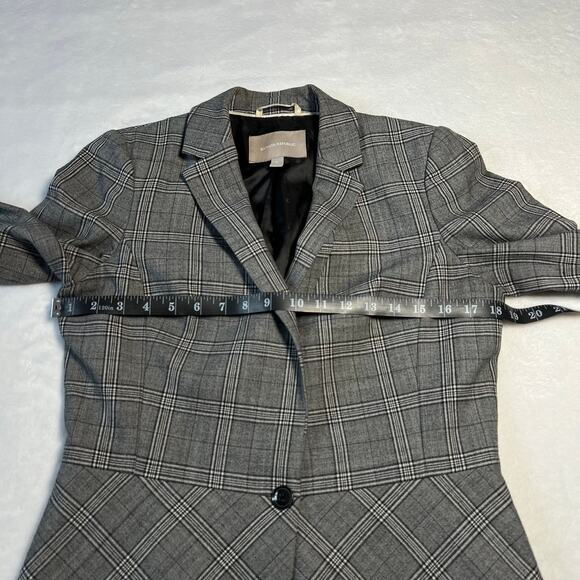 Banana Republic Women's Wool Blend Plaid Single Button Blazer Size 8 Career - Picture 10 of 12